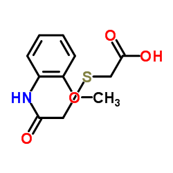 2-({[(2-methoxyphenyl)carbamoyl]methyl}sulfanyl)acetic acid Structure