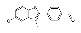 4-(5-chloro-3-methyl-1,3-benzothiazol-3-ium-2-yl)benzaldehyde Structure