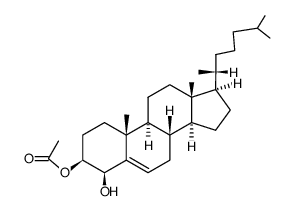 3β-acetoxy-4β-hydroxy-5-cholestene结构式