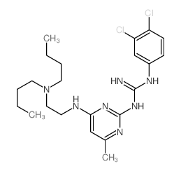 2-[4-[2-(dibutylamino)ethylamino]-6-methyl-pyrimidin-2-yl]-1-(3,4-dichlorophenyl)guanidine structure