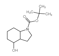 tert-butyl octahydro-4-hydroxyindole-1-carboxylate结构式