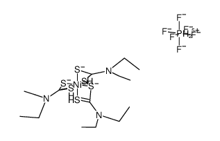 tris(diethyldithiocarbamato)nickel(IV) hexafluorophosphate Structure