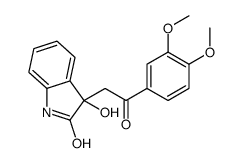 3-[2-(3,4-dimethoxyphenyl)-2-oxoethyl]-3-hydroxy-1H-indol-2-one结构式