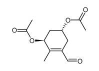 (3S,5R)-3,5-Diacetoxy-2-methylcyclohex-1-ene-1-carboxaldehyde Structure