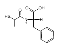 N-(2-mercaptopropanoyl)-L-phenylalanine Structure