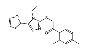 Ethanone, 1-(2,4-dimethylphenyl)-2-[[4-ethyl-5-(2-furanyl)-4H-1,2,4-triazol-3-yl]thio]- (9CI)结构式