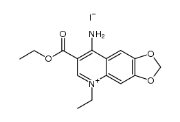 8-amino-7-ethoxycarbonyl-5-ethyl-[1,3]dioxolo[4,5-g]quinolinium, iodide Structure