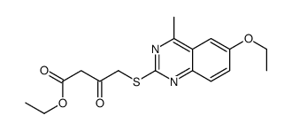 ethyl 4-(6-ethoxy-4-methylquinazolin-2-yl)sulfanyl-3-oxobutanoate结构式