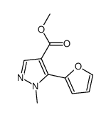 methyl 5-(furan-2-yl)-1-methylpyrazole-4-carboxylate结构式