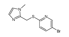 5-bromo-2-[(1-methylimidazol-2-yl)methylsulfanyl]pyridine结构式