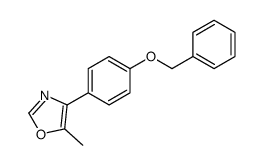 5-methyl-4-(4-phenylmethoxyphenyl)-1,3-oxazole结构式