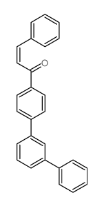 3-phenyl-1-[4-(3-phenylphenyl)phenyl]prop-2-en-1-one structure