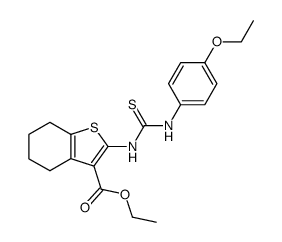 2-[3-(4-ethoxy-phenyl)-thioureido]-4,5,6,7-tetrahydro-benzo[b]thiophene-3-carboxylic acid ethyl ester Structure