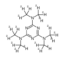 2-N,2-N,4-N,4-N,6-N,6-N-hexakis(trideuteriomethyl)-1,3,5-triazine-2,4,6-triamine结构式