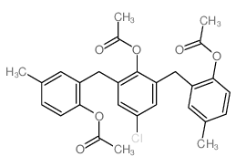 Phenol,2,6-bis[[2-(acetyloxy)-5-methylphenyl]methyl]-4-chloro-, acetate (9CI) picture