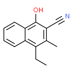 2-Naphthalenecarbonitrile,4-ethyl-1-hydroxy-3-methyl-(9CI) Structure