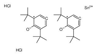 2,6-ditert-butyl-4-[dichloro-(3,5-ditert-butyl-4-hydroxyphenyl)stannyl]phenol结构式