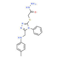 2-[(5-{[(4-Methylphenyl)amino]methyl}-4-phenyl-4H-1,2,4-triazol-3-yl)thio]acetohydrazide结构式