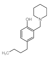 Phenol,4-butyl-2-(1-piperidinylmethyl)- structure