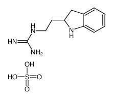 (C-azaniumylcarbonimidoyl)-[2-(2,3-dihydro-1H-indol-2-yl)ethyl]azanium,sulfate Structure