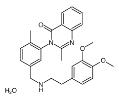 3-[5-[[2-(3,4-dimethoxyphenyl)ethylamino]methyl]-2-methylphenyl]-2-methylquinazolin-4-one,hydrate Structure