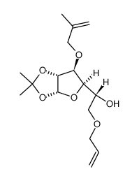 6-O-allyl-1,2-O-isopropylidene-3-O-methallyl-α-D-glucofuranose结构式