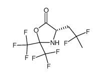 (4S)-4-(2,2-difluoropropyl)-2,2-bis(trifluoromethyl)-1,3-oxazolidin-5-one结构式