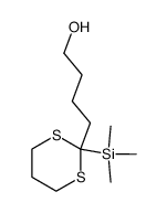 4-(2-(trimethylsilyl)-1,3-dithian-2-yl)butan-1-ol结构式