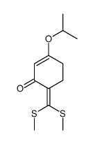 6-[bis(methylsulfanyl)methylidene]-3-propan-2-yloxycyclohex-2-en-1-one结构式