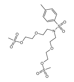 6-[(4-methylphenyl)sulfonyl]-3,9-dioxa-6-aza-1,11-undecanediol bis(methanesulfonate)结构式