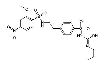 1-[4-[2-[(2-methoxy-4-nitrophenyl)sulfonylamino]ethyl]phenyl]sulfonyl-3-propylurea Structure