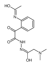 Benzeneacetic acid, 2-(acetylamino)-alpha-oxo-, 2-((dimethylamino)acet yl)hydrazide Structure