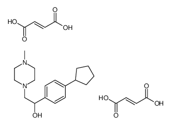 (Z)-but-2-enedioic acid,1-(4-cyclopentylphenyl)-2-(4-methylpiperazin-1-yl)ethanol Structure