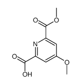 4-Methoxy-pyridine-2,6-dicarboxylic acid monomethyl ester structure