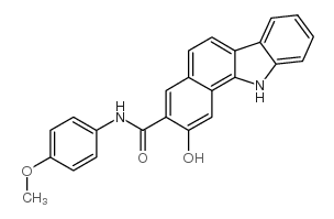 2-Hydroxy-N-(4-methoxyphenyl)-11H-benzo[a]carbazole-3-carboxamide Structure