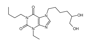 1-butyl-7-(5,6-dihydroxyhexyl)-3-ethyl-purine-2,6-dione Structure