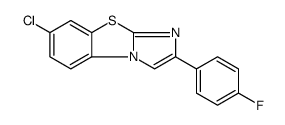 7-CHLORO-2-(4-FLUOROPHENYL)IMIDAZO[2,1-B]BENZOTHIAZOLE结构式