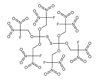 2-[bis(2-fluoro-2,2-dinitroethoxy)-[tris(2-fluoro-2,2-dinitroethoxy)methyldisulfanyl]methoxy]-1-fluoro-1,1-dinitroethane结构式