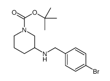 1-Boc-3-(4-溴苄氨基)-哌啶结构式