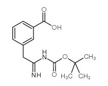 3-(2-tert-Butoxycarbonylamino-2-imino-ethyl)-benzoic acid结构式