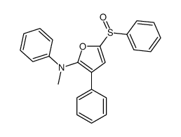 5-(benzenesulfinyl)-N-methyl-N,3-diphenylfuran-2-amine结构式