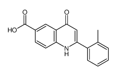 2-(2-methylphenyl)-4-oxo-1H-quinoline-6-carboxylic acid结构式