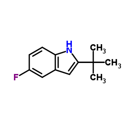 5-Fluoro-2-(2-methyl-2-propanyl)-1H-indole图片