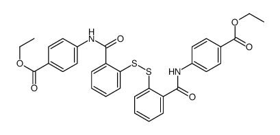 ethyl 4-[[2-[[2-[(4-ethoxycarbonylphenyl)carbamoyl]phenyl]disulfanyl]benzoyl]amino]benzoate Structure