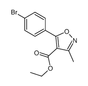 4-ISOXAZOLECARBOXYLIC ACID, 5-(4-BROMOPHENYL)-3-METHYL-, ETHYL ESTER structure