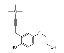 4-(2-hydroxyethoxy)-2-(3-trimethylsilylprop-2-ynyl)phenol结构式