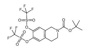 tert-butyl 6,7-bis{[(trifluoromethyl)sulfonyl]oxy}-3,4-dihydroisoquinoline-2(1H)-carboxylate结构式