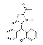 2-acetyl-5-(2-chlorophenyl)-5H-[1,3]thiazolo[2,3-b]quinazolin-3-one Structure