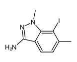 7-iodo-1,6-dimethyl-1H-indazol-3-amine结构式