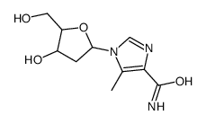 1-[4-hydroxy-5-(hydroxymethyl)oxolan-2-yl]-5-methylimidazole-4-carboxamide结构式